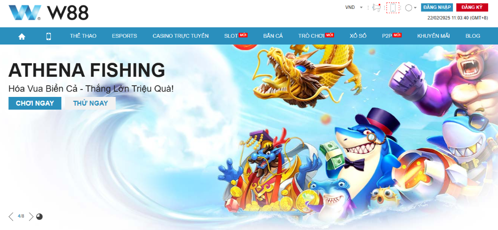 Tổng quan về sảnh bắn cá W88